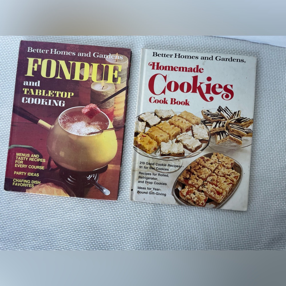 Better Homes & Gardens Vintage 1970s Cook Books Cookies And Fondue
